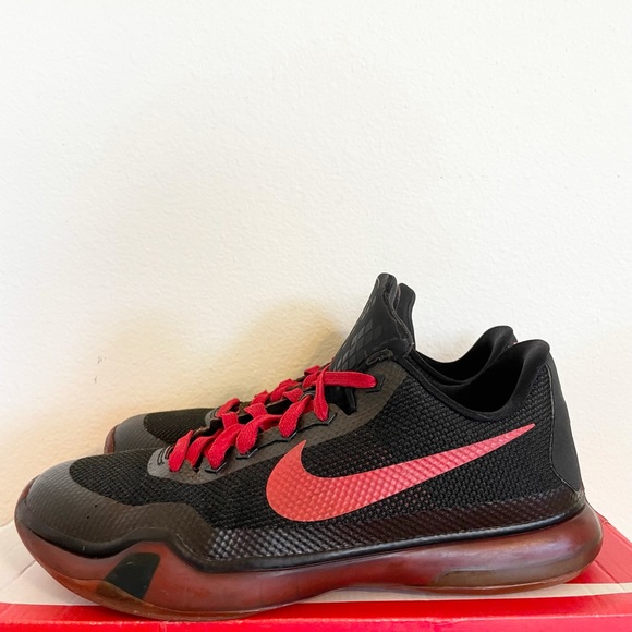 Nike Kobe X 10 Low Bright Crimson size 7 705317-060  2015 PRE-OWNED - Picture 2 of 10